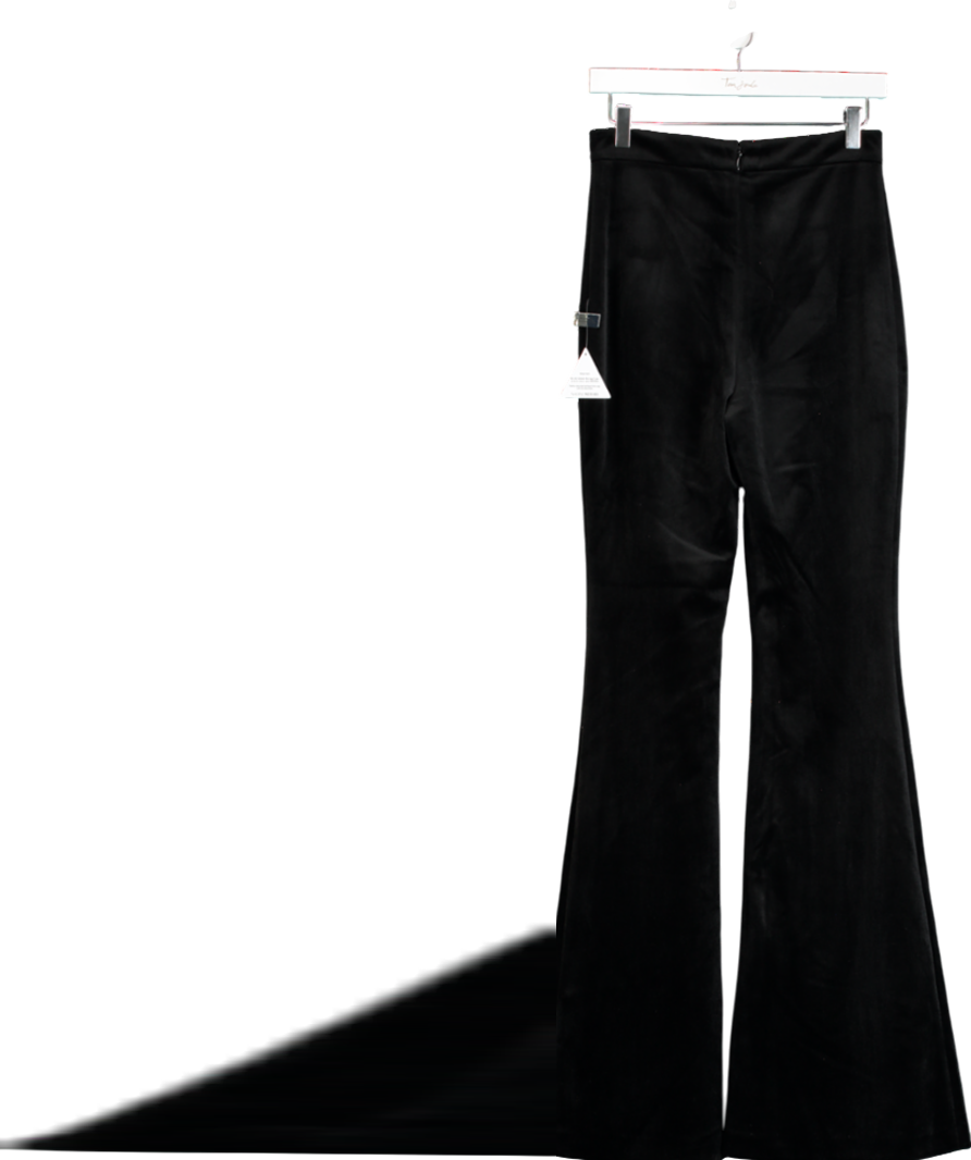 Nadine Merabi Davina Black Velvet Trousers UK S