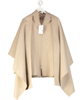 & Other Stories Beige Wool-blend Cape With Detachable Scarf UK XS/S