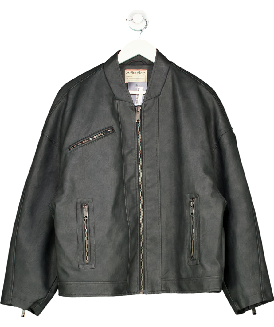We The Free Black Vinny Vegan Bomber Jacket UK S