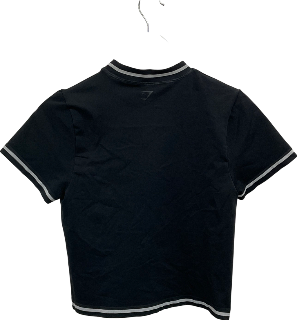 gymshark Black Contrast Seamless Midi Tee UK XL