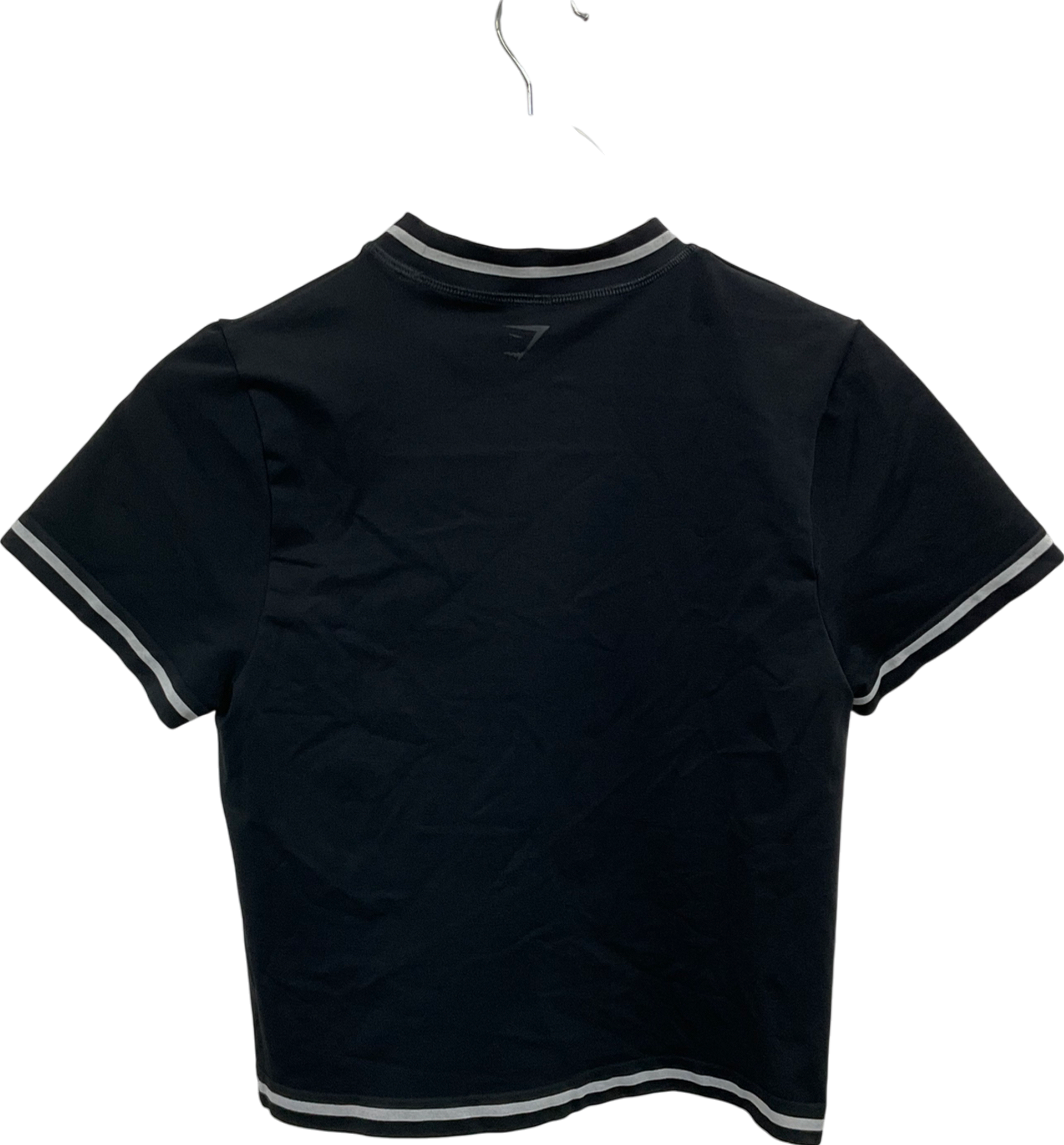 gymshark Black Contrast Seamless Midi Tee UK XL