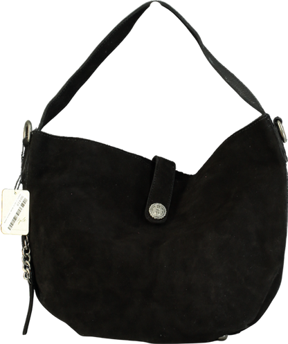 Free People Black Suede Avery Shoulder Bag