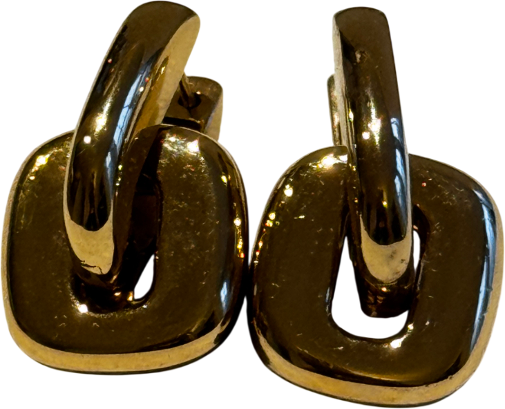 MEJURI 18k Yellow Gold Vermeil Stevie Reversible Hoop Earrings