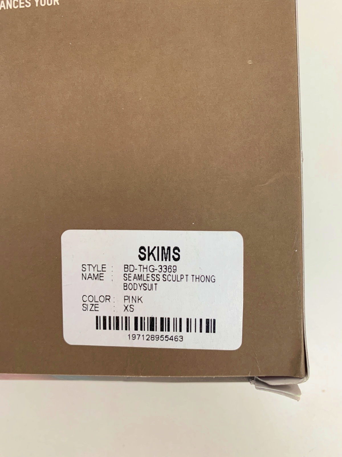 SKIMS Sugar Pink Seamless Sculpt Thong Bodysuit UK XS