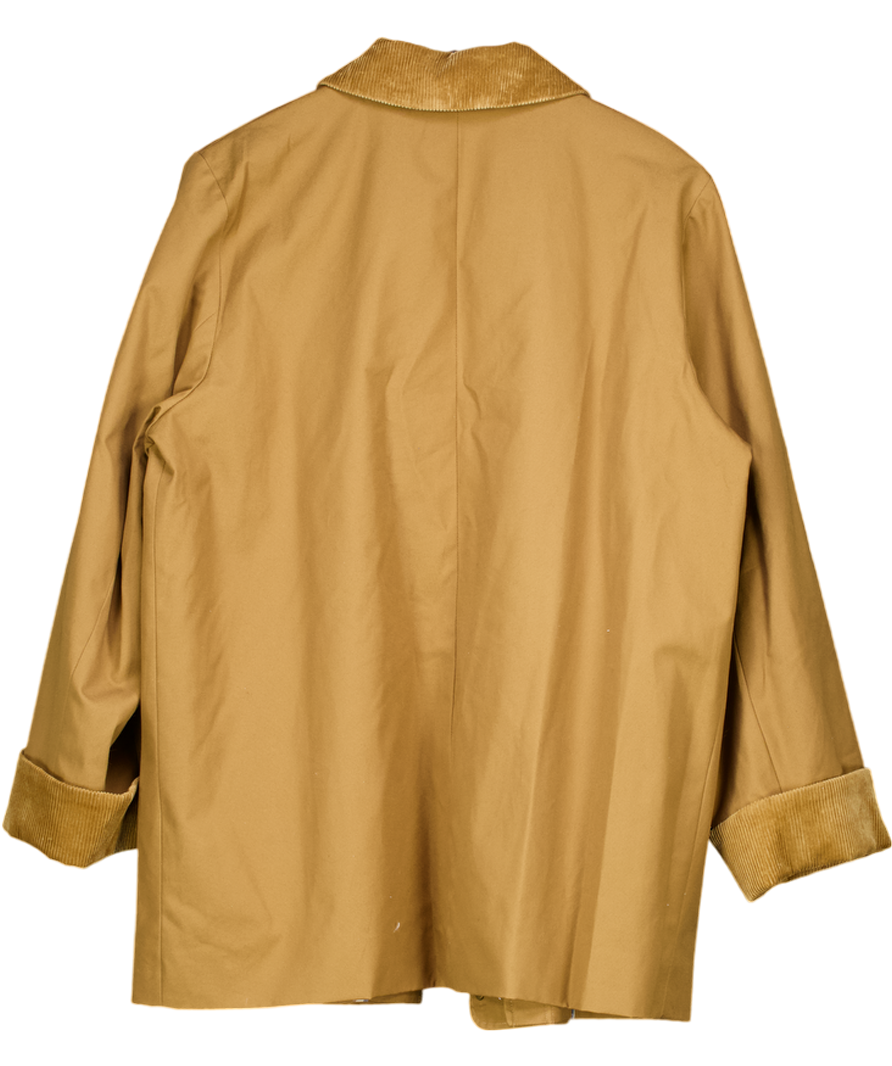 Sezane Brown Canvas Mid-weight Jacket UK 14