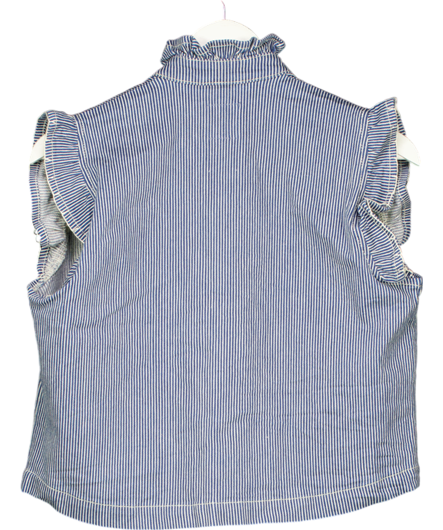 Seventy + Mochi Blue Pablo Cotton Blend Denim Waistcoat UK 6