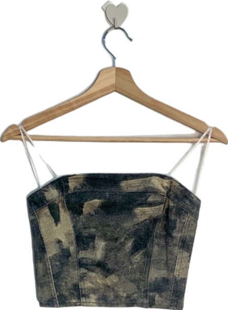 Fashion Nova Camo Tie-Dye Crop Top XS