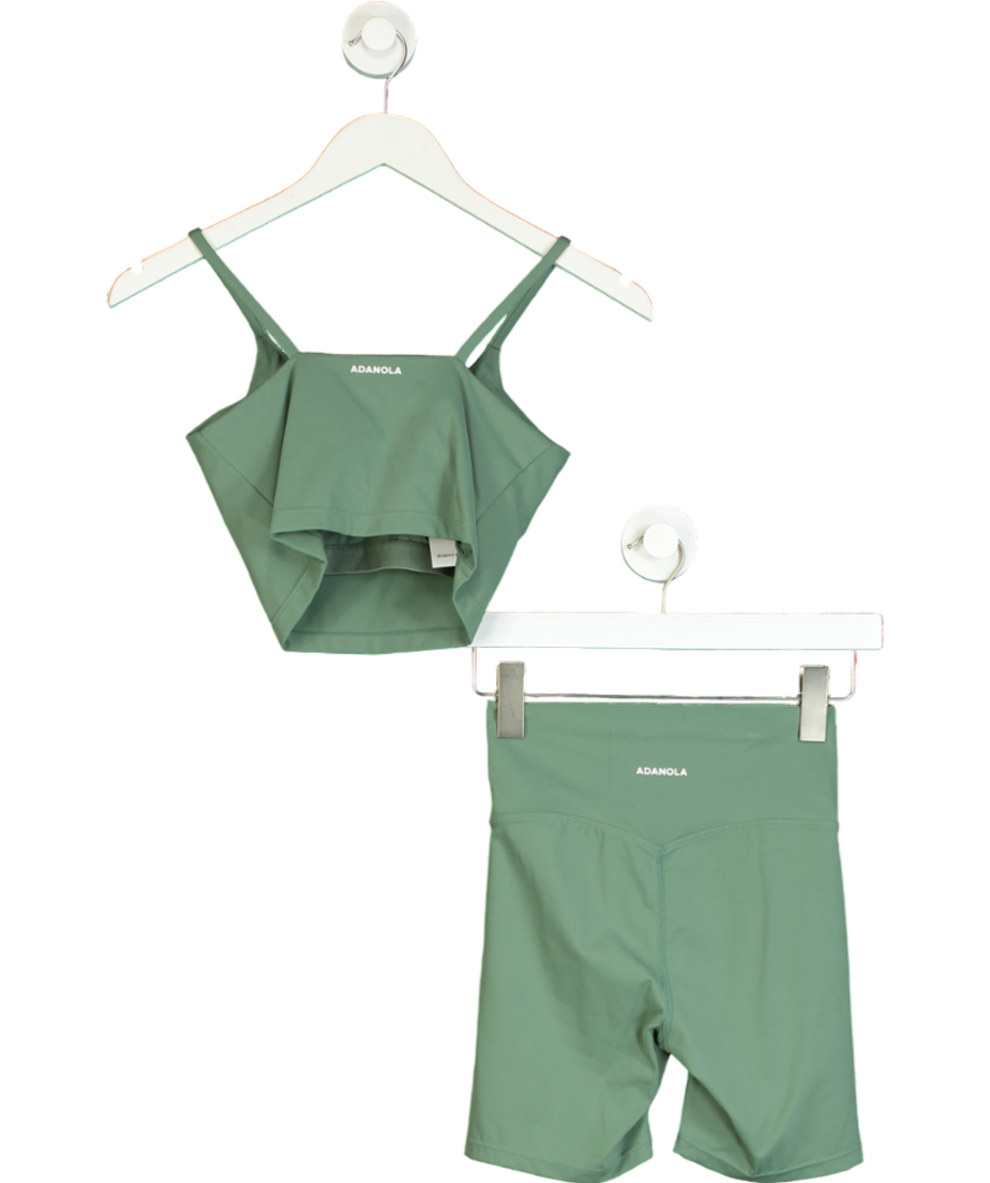 Adanola Green Sports Bra & Shorts Set UK S