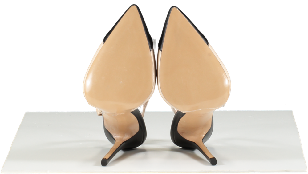 Identita Nude And Black Pointed Toe Silngbacks UK 4 EU 37 👠