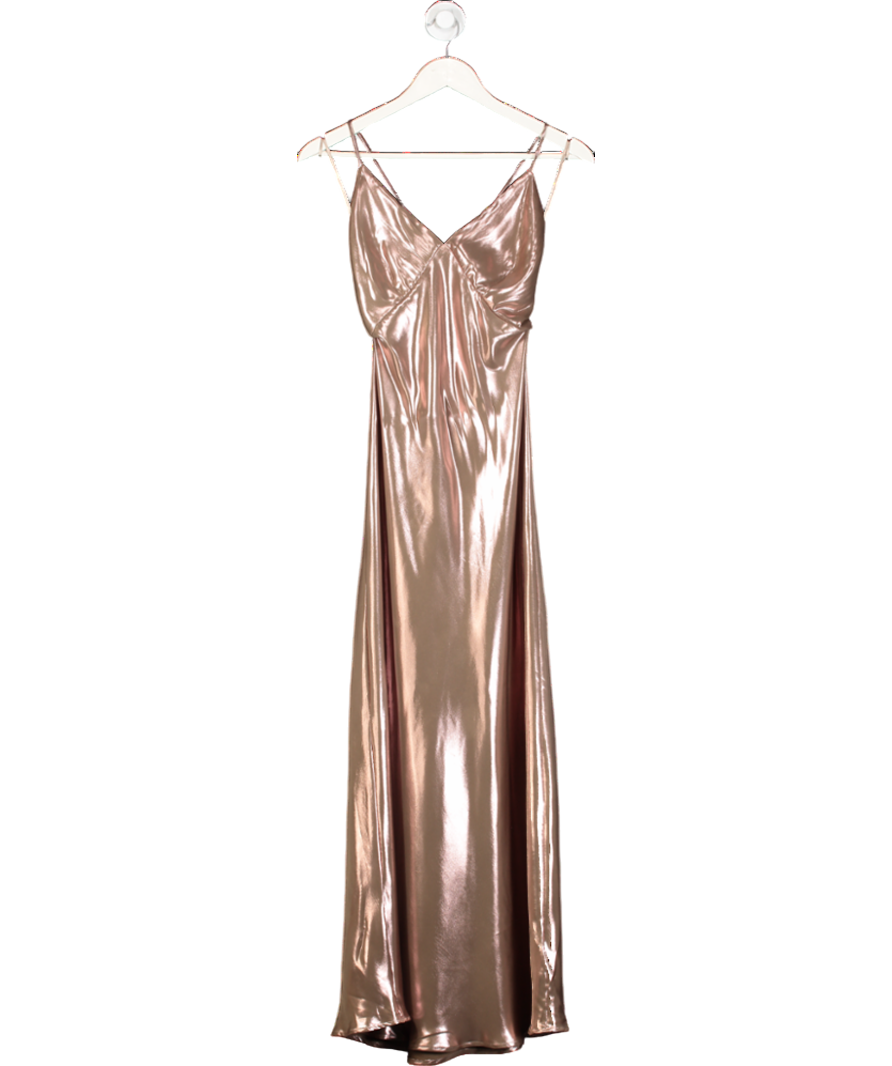 Next Metallic Cross Back Maxi Dress UK 10
