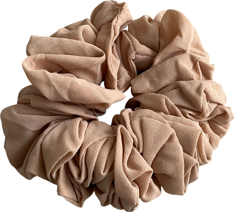 Anisa Sojka Beige Large Chiffon Scrunchie