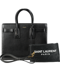 Saint Laurent Black Sac De Jour Leather Tote Bag