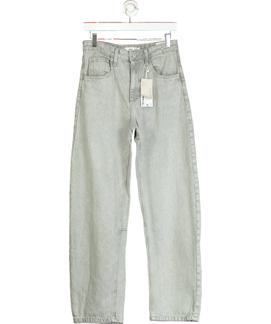 MANGO Grey Bet High-rise Balloon Jeans UK 8