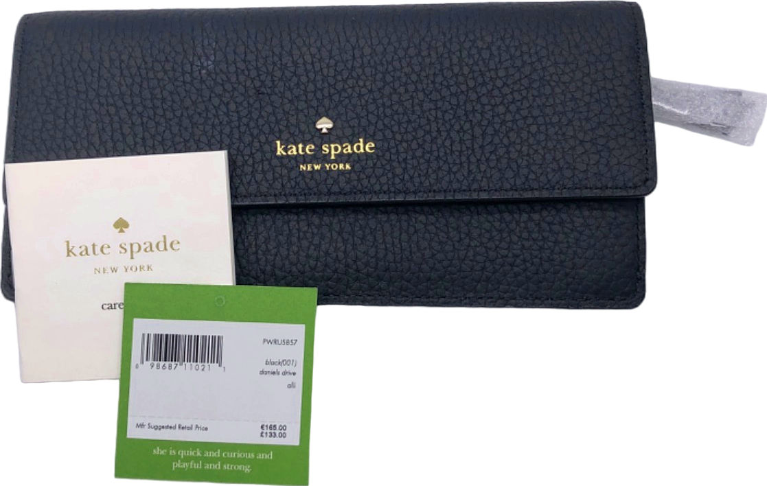 Kate Spade Black leather Wallet purse / clutch bag