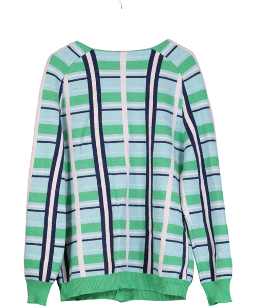 Paper London Multicoloured Checked Wool Cardigan UK L