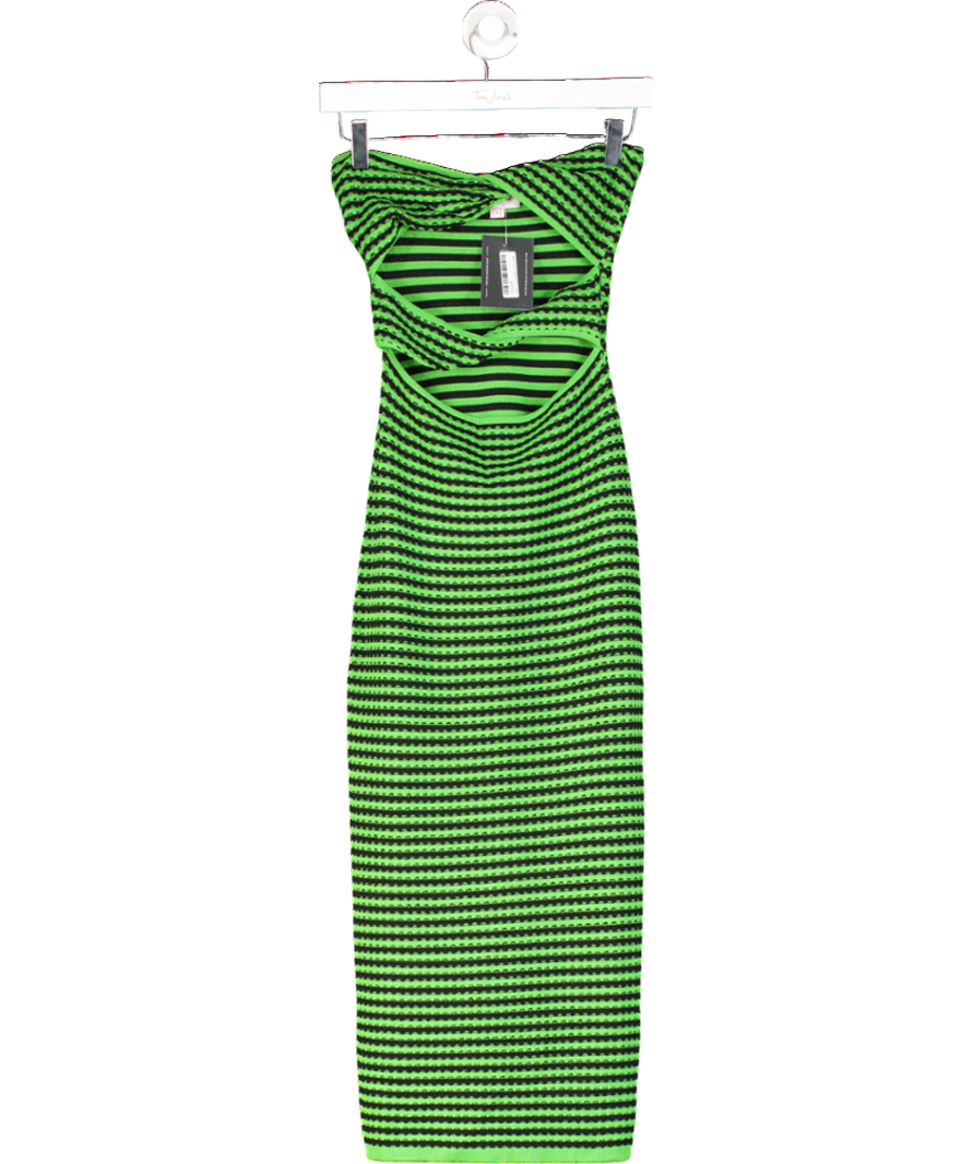 Solid & Striped Green Cut Out Striped Dress UK S