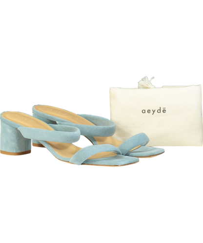 AEYDE Blue Suede Anni Sandal UK 6 EU 39 👠