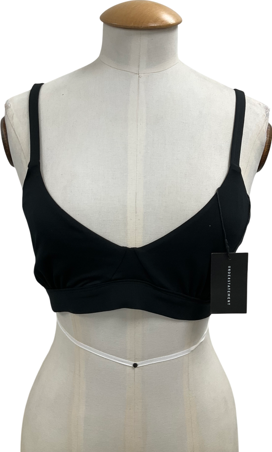 Understatement Black Micro Balconette Bra UK M