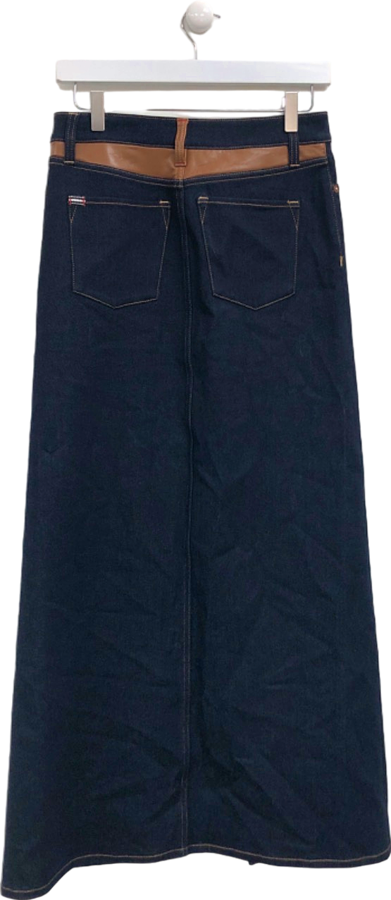 Alice + Olivia Blue Denim Maxi Skirt UK W26