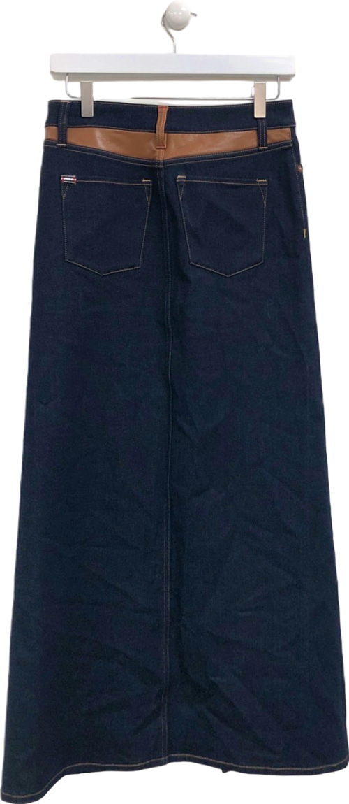 Alice + Olivia Blue Denim Maxi Skirt UK W26