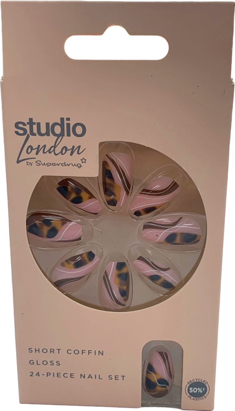 Studio London Gloss 24-Piece Nail Set Short Coffin