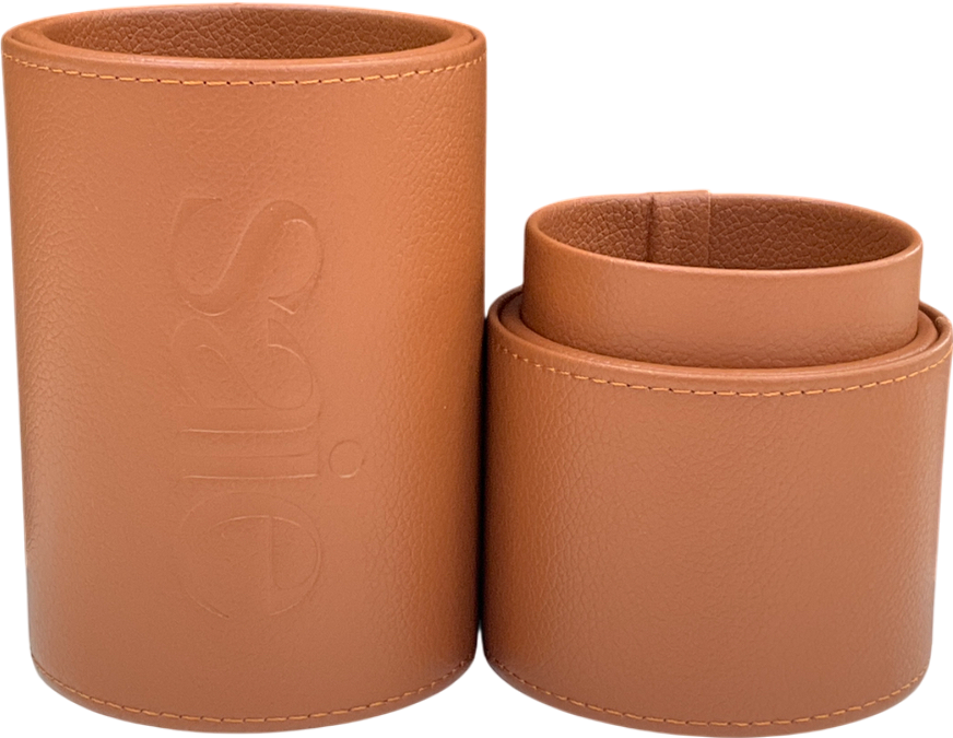 saie Faux Leather Brush Holder Brown One size