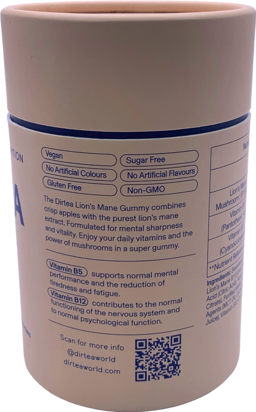 DIRTEA Gummies Lion's Mane Apple Flavour 60 Gummes