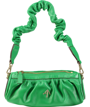 Green Manu Atelier Mini Cylinder Zip-up Shoulder Bag