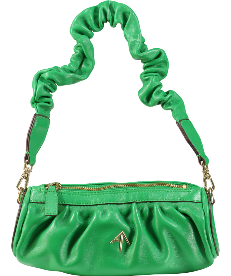 Green Manu Atelier Mini Cylinder Zip-up Shoulder Bag