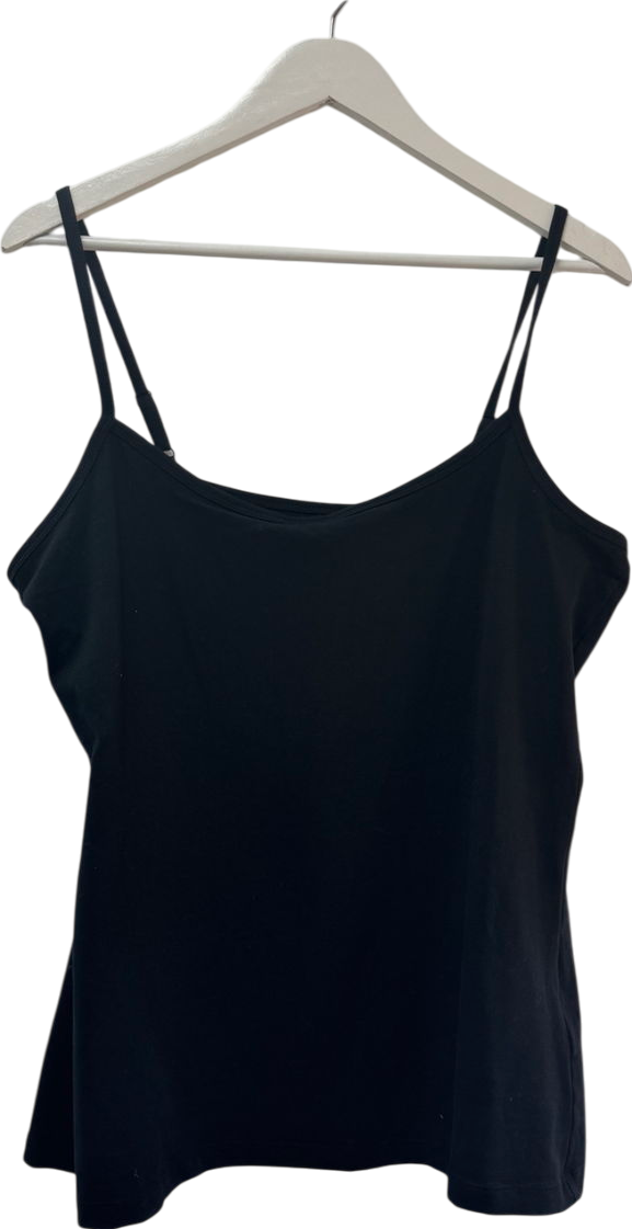 jd. williams Black Cotton Rich Support Vest UK 16