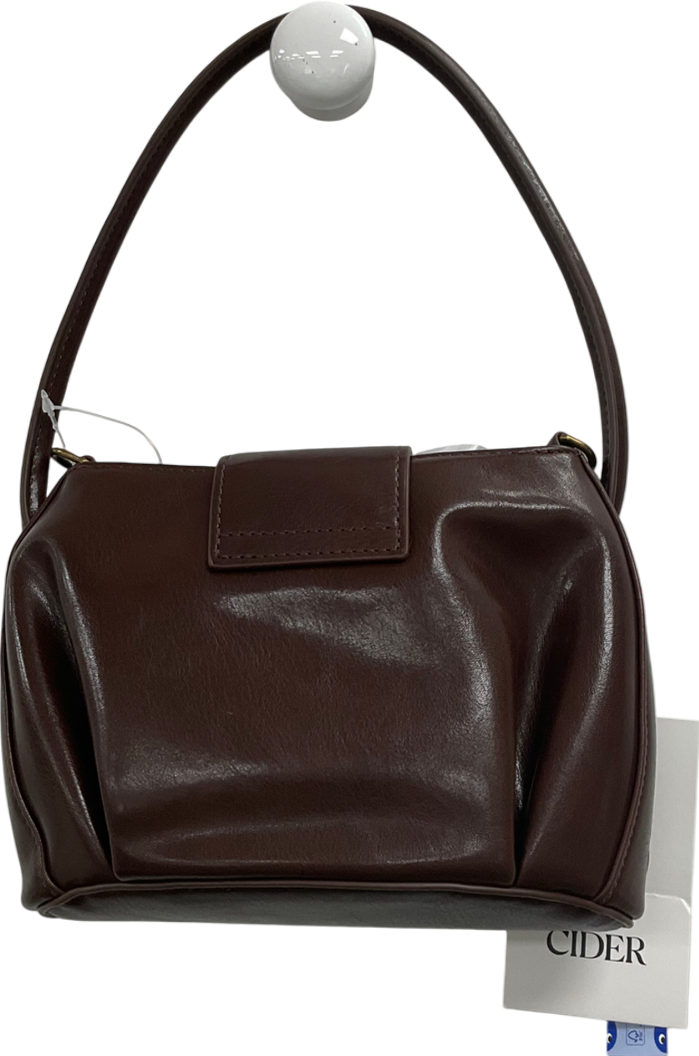 Cider Brown Leather Look Mini Shoulder Bag