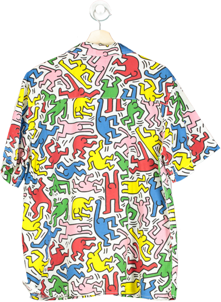H&M x Keith Haring Multicoloured Graphic Print Shirt UK M