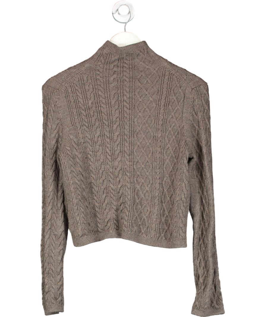 & Other Stories Grey Cable Knit Jumper UK S