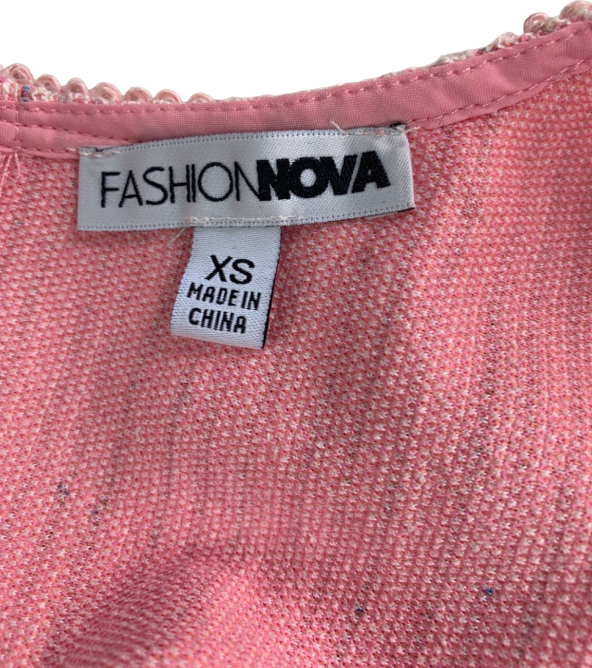 Fashion Nova Pink Textured Cut-Out Dress XS