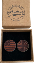 Craftive Metallic Wooden Cufflinks One Size
