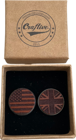 Craftive Metallic Wooden Cufflinks One Size