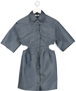 Sandro Grey Mini Shirt Dress Fr34 UK 6