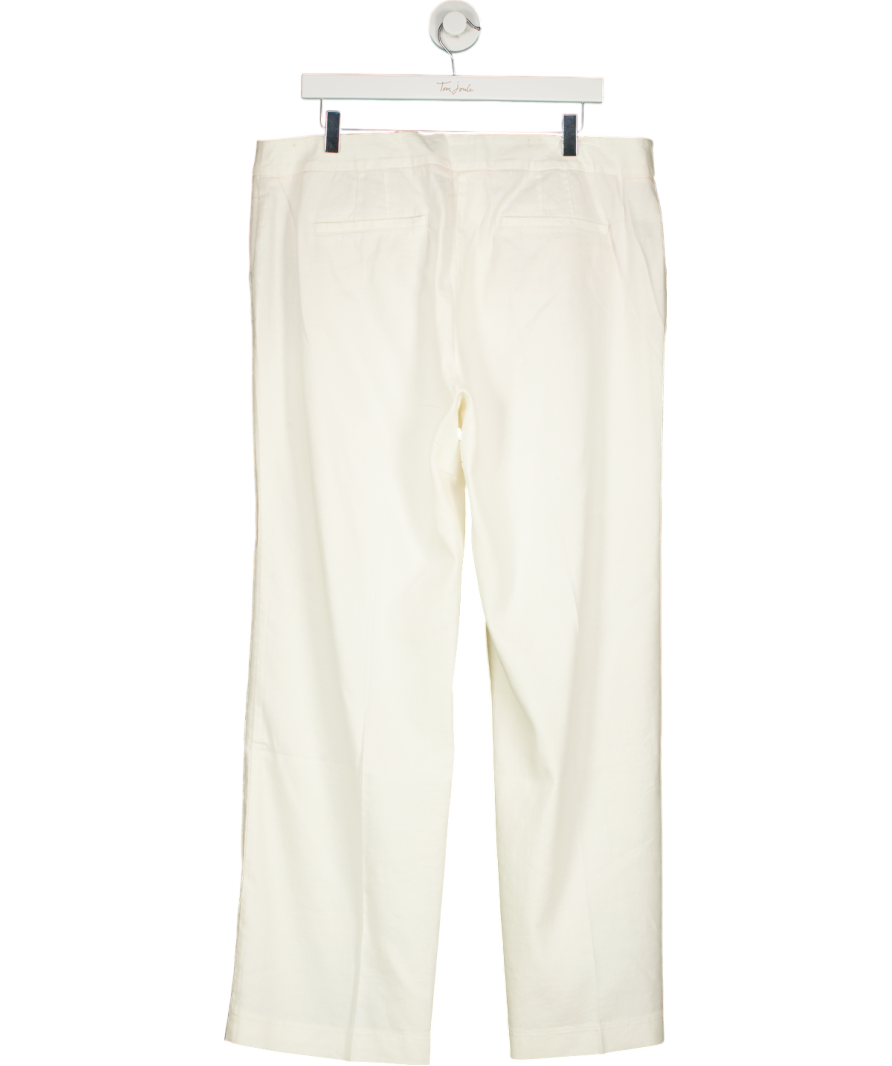 Boden White Mina Linen Trouser UK 18