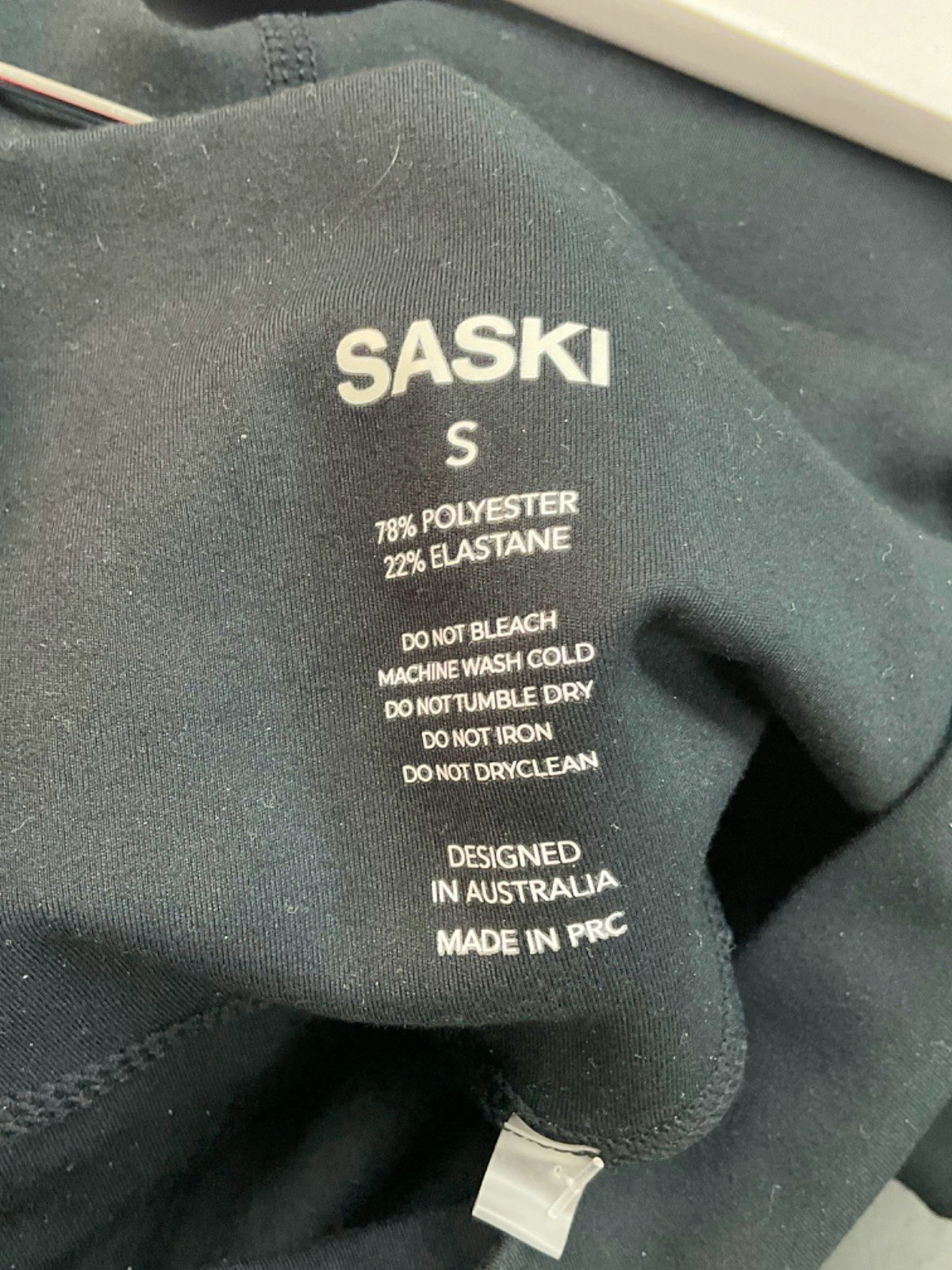 Saski Black High-Waisted cycle Shorts UK S