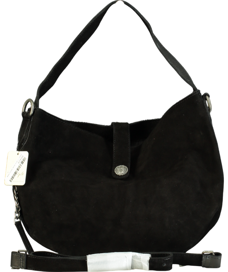 Free People Black Suede Avery Shoulder Bag