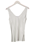 ghost White Margot Satin Polka-dot Vest Top UK S