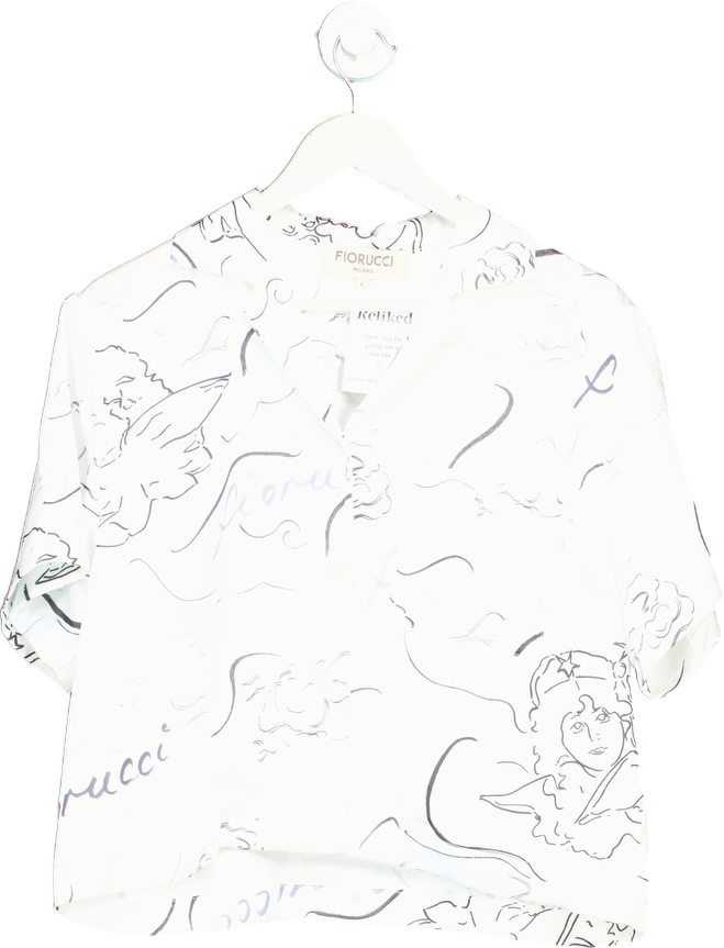 Fiorucci White Angel Print Shirt UK S