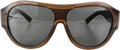 MANGO Brown Aviator Sunglasses With Plastic Frame