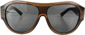 MANGO Brown Aviator Sunglasses With Plastic Frame