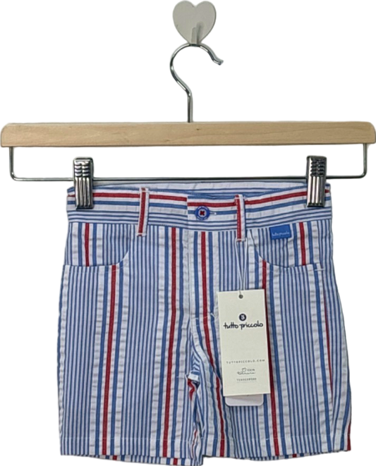 Tutto Piccolo Blue/Red/White Striped Bermuda Shorts 24M (UK 18-24 Months)