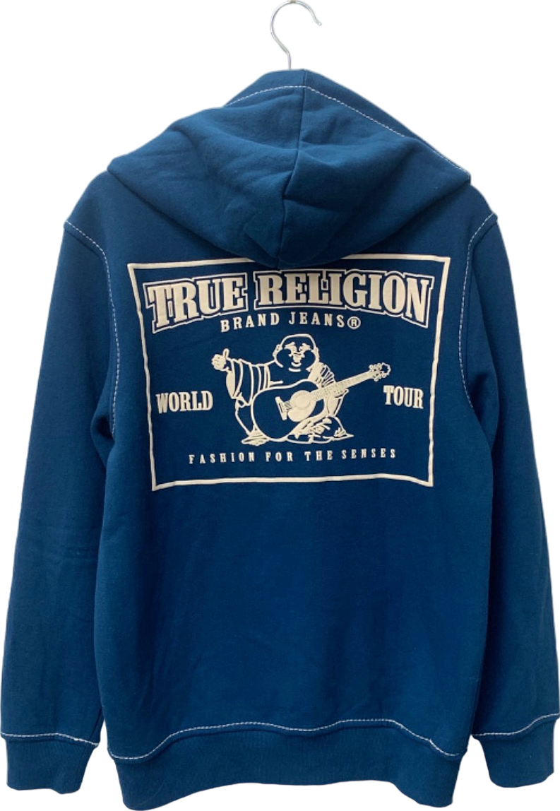 True Religion Blue World Tour Zip Hoodie M