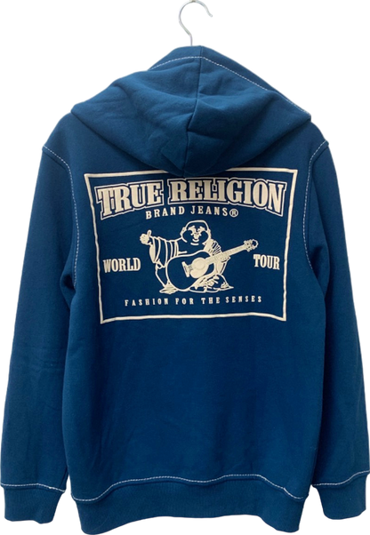 True Religion Blue World Tour Zip Hoodie M