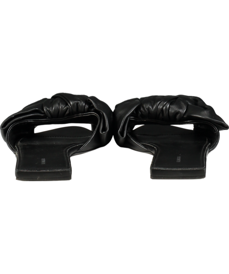 Balenciaga Black Calfskin Square Bow Mules UK 6 EU 39 👠