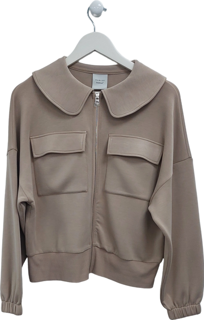 Varley Beige Zip-Up Jacket UK M