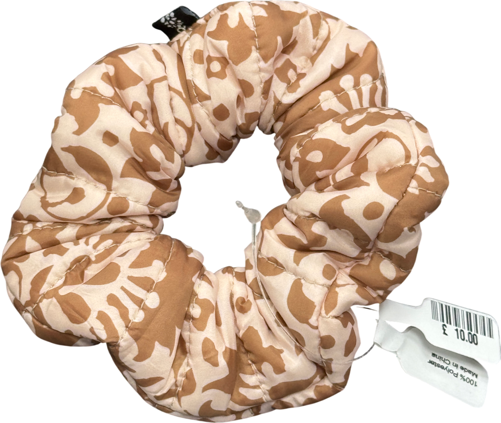 Free People Nude Sports Neutral Print Puffer Hair Scrunchie One Size